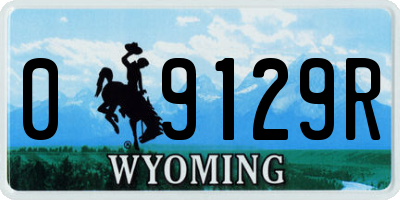 WY license plate 09129R