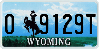 WY license plate 09129T