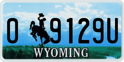 WY license plate 09129U