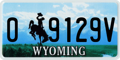 WY license plate 09129V