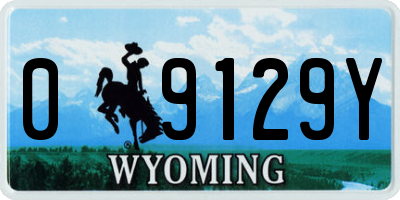 WY license plate 09129Y
