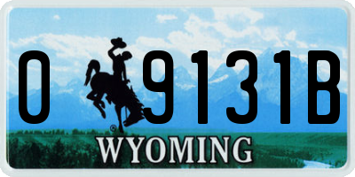 WY license plate 09131B