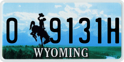 WY license plate 09131H