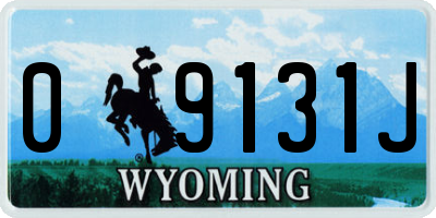 WY license plate 09131J