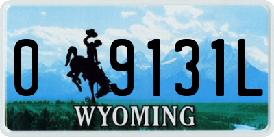 WY license plate 09131L