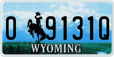 WY license plate 09131Q