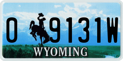 WY license plate 09131W
