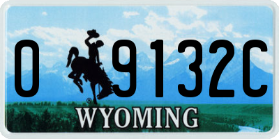 WY license plate 09132C