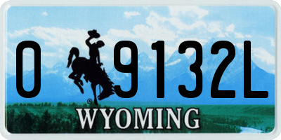 WY license plate 09132L