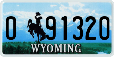 WY license plate 09132O