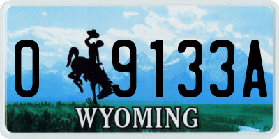 WY license plate 09133A