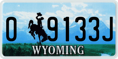 WY license plate 09133J