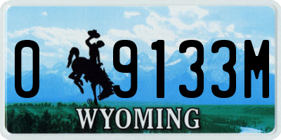 WY license plate 09133M