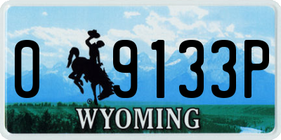 WY license plate 09133P