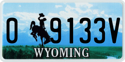 WY license plate 09133V