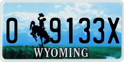 WY license plate 09133X