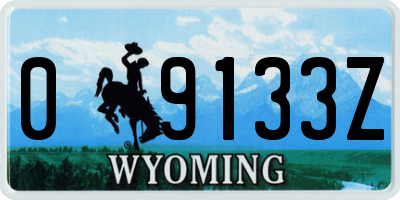 WY license plate 09133Z