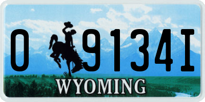 WY license plate 09134I