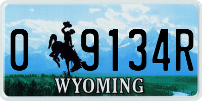 WY license plate 09134R