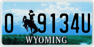 WY license plate 09134U