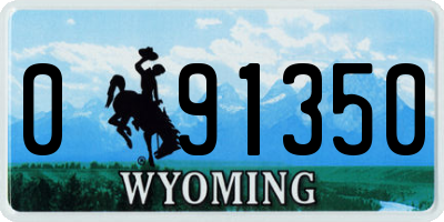 WY license plate 091350