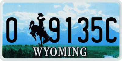 WY license plate 09135C