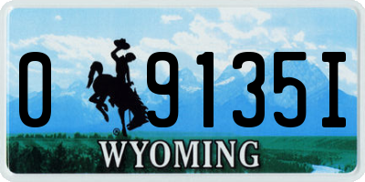 WY license plate 09135I