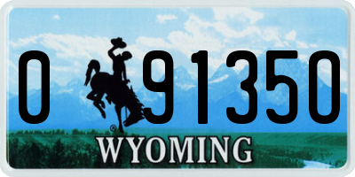 WY license plate 09135O