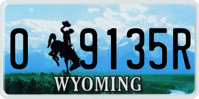 WY license plate 09135R
