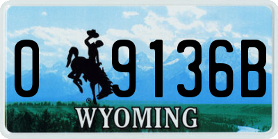 WY license plate 09136B