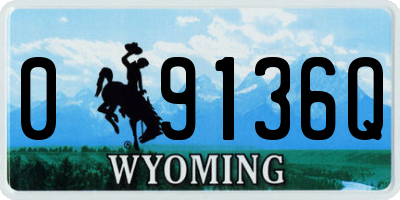 WY license plate 09136Q