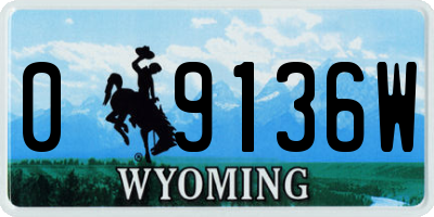 WY license plate 09136W