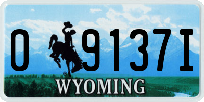 WY license plate 09137I