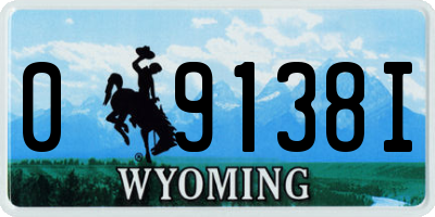 WY license plate 09138I