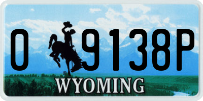 WY license plate 09138P