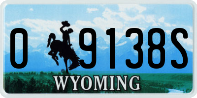 WY license plate 09138S