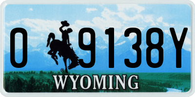 WY license plate 09138Y