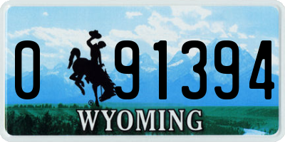 WY license plate 091394