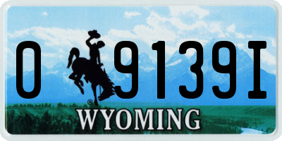 WY license plate 09139I