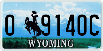 WY license plate 09140C