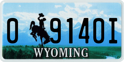 WY license plate 09140I