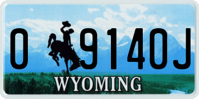 WY license plate 09140J