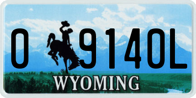 WY license plate 09140L