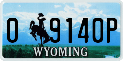 WY license plate 09140P