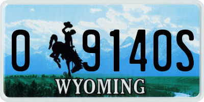 WY license plate 09140S
