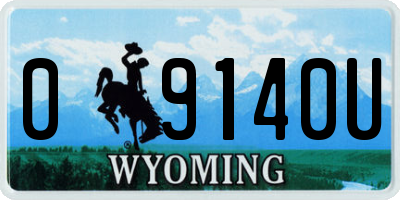 WY license plate 09140U