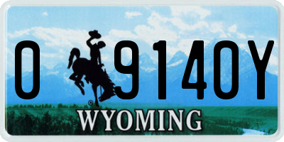 WY license plate 09140Y