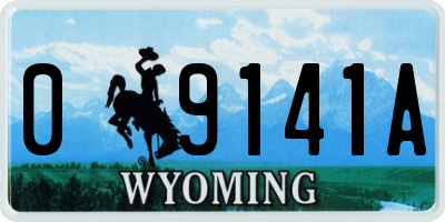WY license plate 09141A
