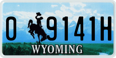 WY license plate 09141H