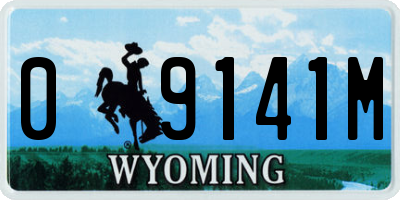 WY license plate 09141M
